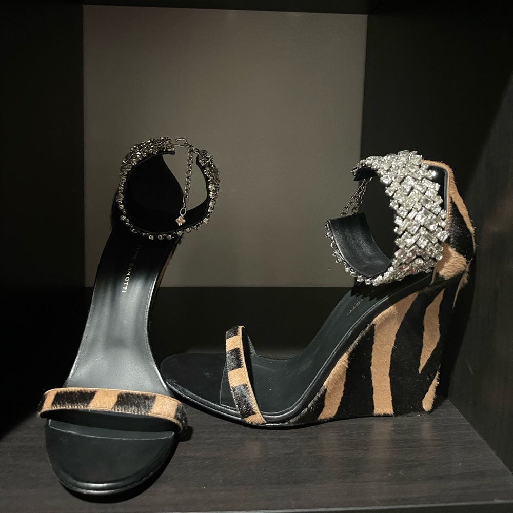 Giuseppe Zanotti real calf hair wedges